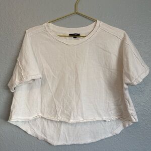 Papermoon Off-White Casual Crop Top
